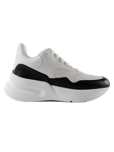 Shop Alexander Mcqueen Runner Sneakers In Opt White/black