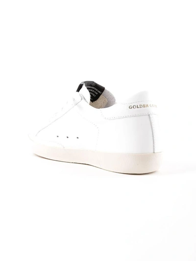 Shop Golden Goose Superstar Letter Sneakers In White