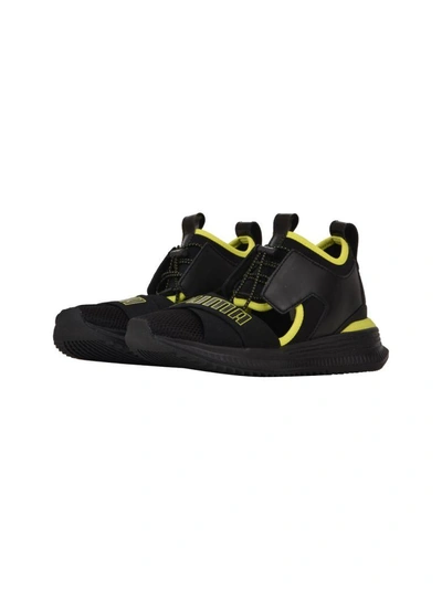 Shop Fenty X Puma Avid Sneaker Black And Lime In Nero/fluo