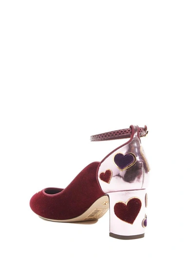 Shop Dolce & Gabbana 'valli' Shoes In Burgundy