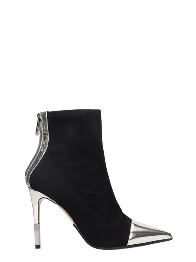 Shop Balmain Blair Metallic Detailed Stiletto Bootie In Black