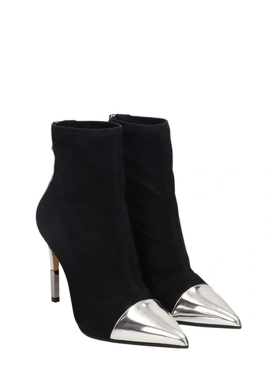 Shop Balmain Blair Metallic Detailed Stiletto Bootie In Black