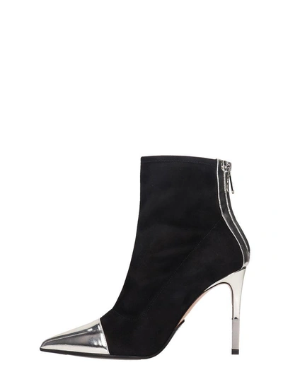 Shop Balmain Blair Metallic Detailed Stiletto Bootie In Black