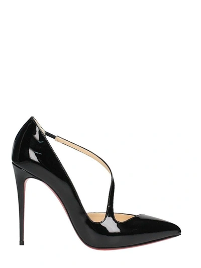 Shop Christian Louboutin Jumping 100 Black Patent Leather Pumps