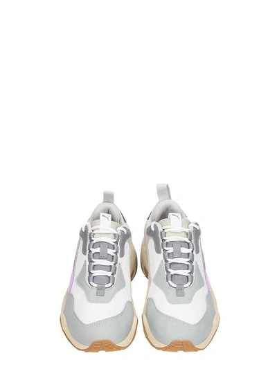 Shop Puma Thunder Electric Grey-pink Sneakers In White