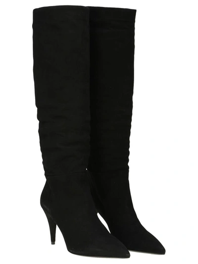 Shop Prada High Boot Pull On In Black