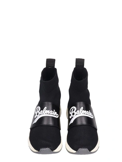 Shop Balmain Cameron Sock Sneakers In Black