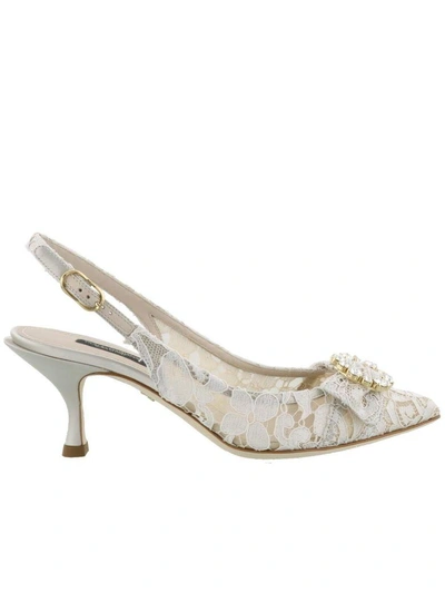 Shop Dolce & Gabbana Slingback In Ice