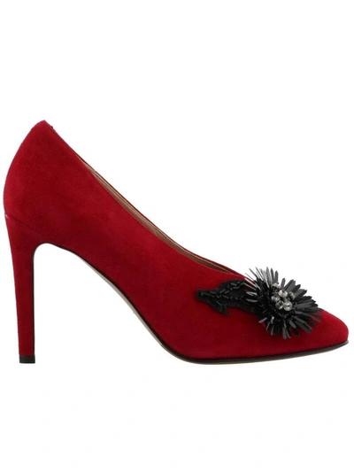 Shop L'autre Chose Suede Pump In Ruby