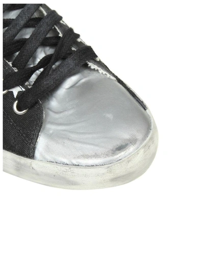 Shop Golden Goose Sneakers "francy" In Jeans Effect Fabric Color Blue Petro In Blu Petrolio