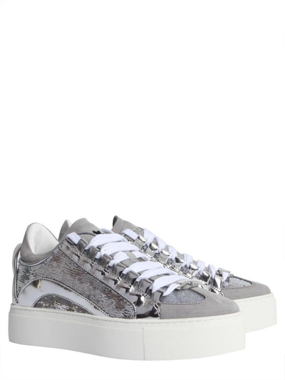 Shop Dsquared2 New 551 Runner Sneakers In Argento