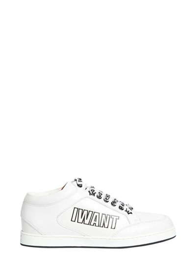 Shop Jimmy Choo Miami Sneakers In Bianco