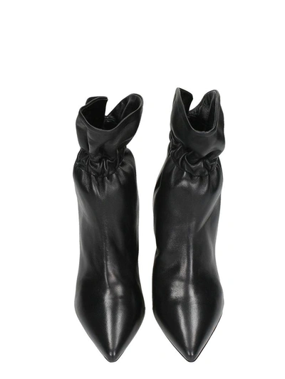 Shop Isabel Marant Lileas Leather Ankle Boots In Black