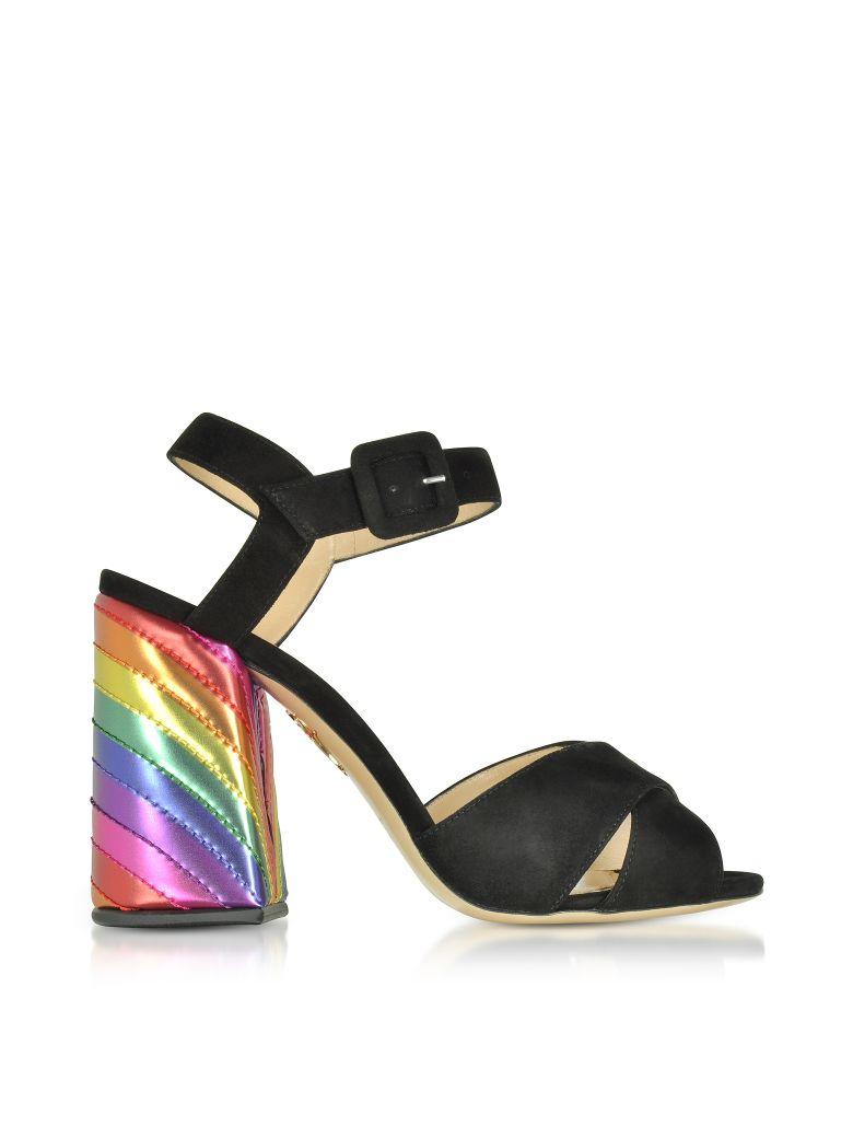 rainbow heel sandals