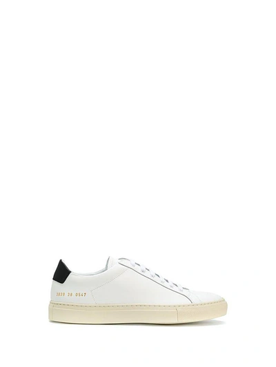 Shop Common Projects Common Project Achilles Retro Low Sneakers In Bianco Nero