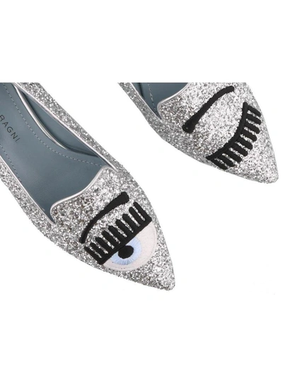 Shop Chiara Ferragni Flirting Point Slippers In Silver