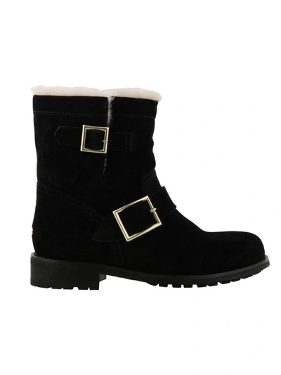 Shop Jimmy Choo Youth Ankle Boot In Black