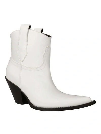 Shop Maison Margiela Western Ankle Boots In White