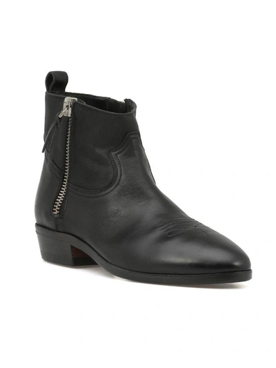 Shop Golden Goose Leather Ankle Boot In Black Leather