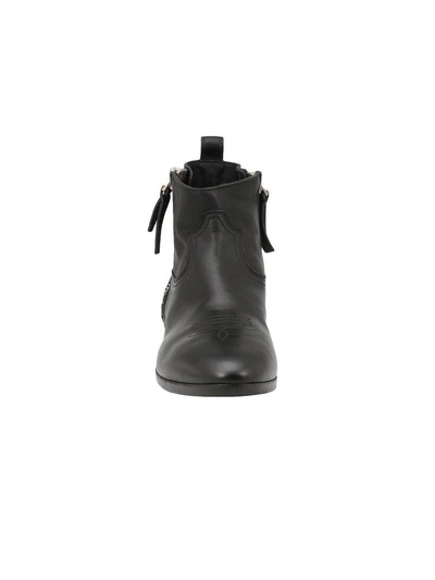 Shop Golden Goose Leather Ankle Boot In Black Leather