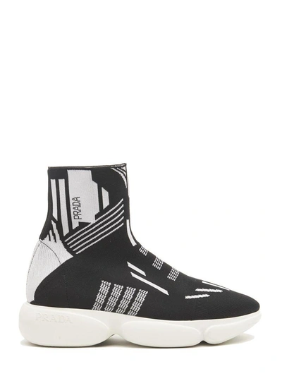 Shop Prada 'cloudbuster' Shoes In Black&white 