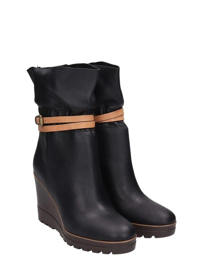 Shop See By Chloé Kelvin Wedge Ankle Boots In Black