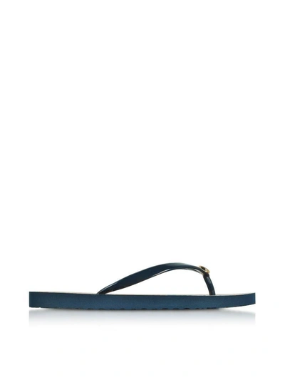 Shop Tory Burch Thin Tory Navy And Psychedelic Geo Flip Flop In Navy Blue