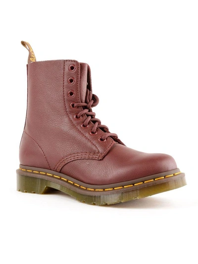 Shop Dr. Martens' Pascal Virginia Lace-up Boots In Cherry Red