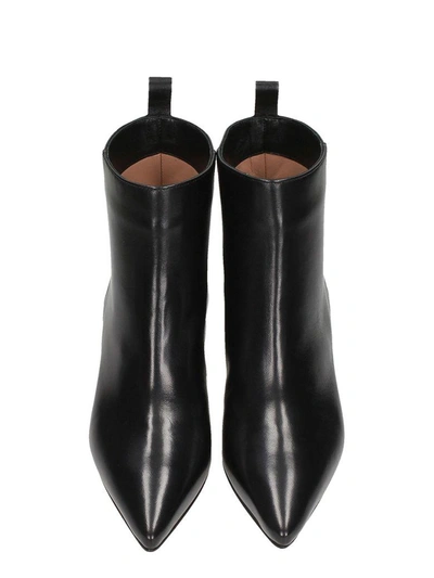 Shop L'autre Chose Black Calf Leather Ankle Boots