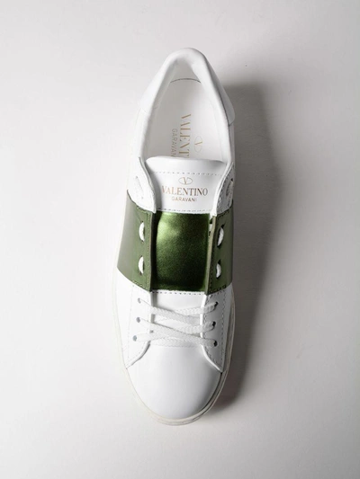Shop Valentino Open Sneakers In 0ja Bianco/oasis