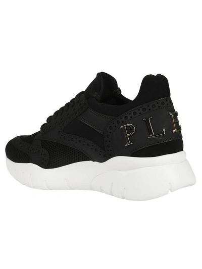 Shop Philipp Plein Logo Plaque Sneakers In Black