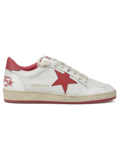 Shop Golden Goose Ball Star Sneaker In White Strawberry