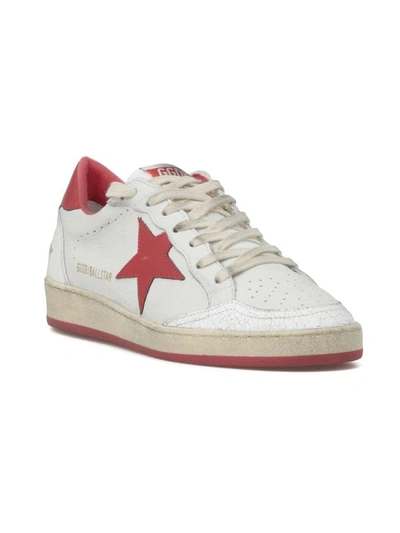Shop Golden Goose Ball Star Sneaker In White Strawberry