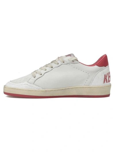 Shop Golden Goose Ball Star Sneaker In White Strawberry