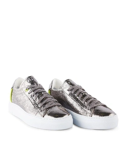 Shop Fabi Sneaker In Acciaio+fluo