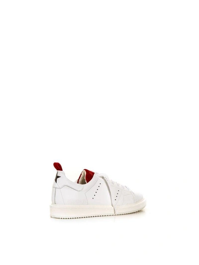 Shop Golden Goose White & Red Starter Sneaker In Leather In White/red