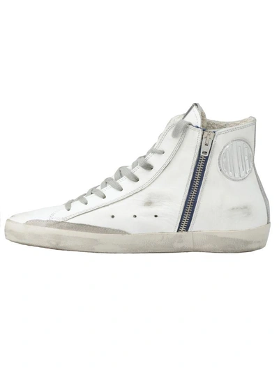 Shop Golden Goose Francy Sneaker In White-bluette Zip