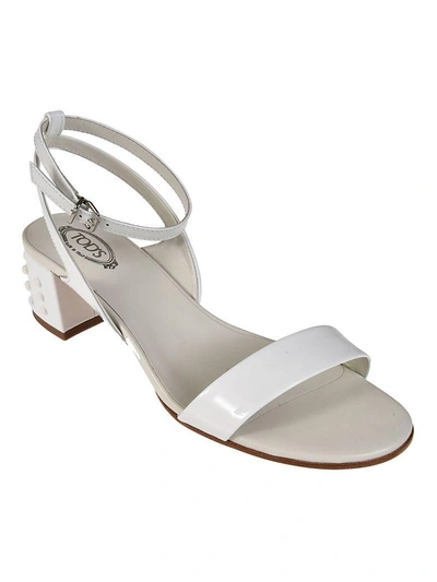 Shop Tod's Classic Sandals In White