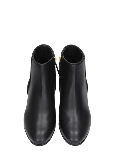 Shop Giuseppe Zanotti G Heel Black Calfskin Leather Mini Boot