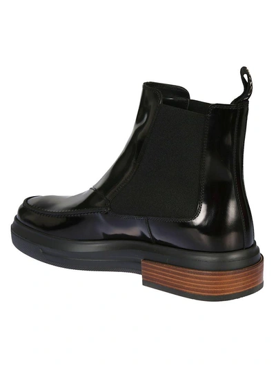 Shop Tod's Leather Ankle Boots In Nero