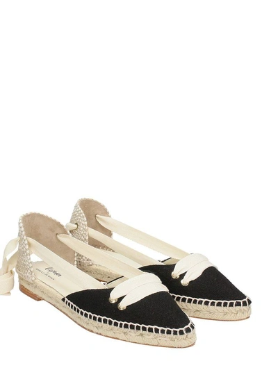 Shop Castaã±er Manolo Flats Espadrillas In Black