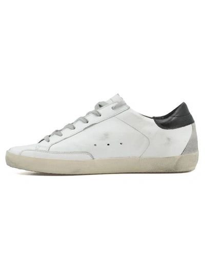 Shop Golden Goose Superstar Sneaker In White Black Cream Metal Letter