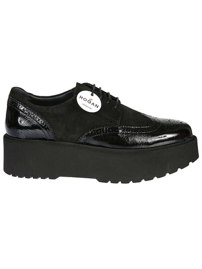 Shop Hogan H355 Derby Shoes In Nero