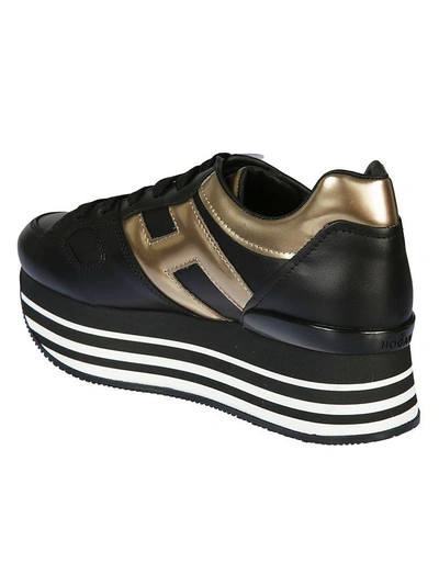 Shop Hogan Maxi H222 Platform Sneakers In Nero/albicocca