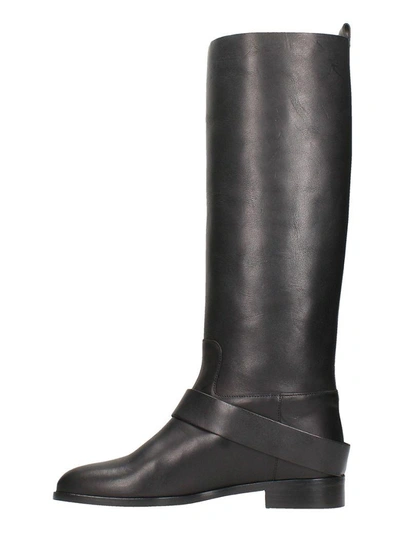 Shop Red Valentino Black Leather Boots