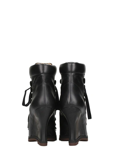 Shop Chloé River Wedge Lace-up Boot In Black
