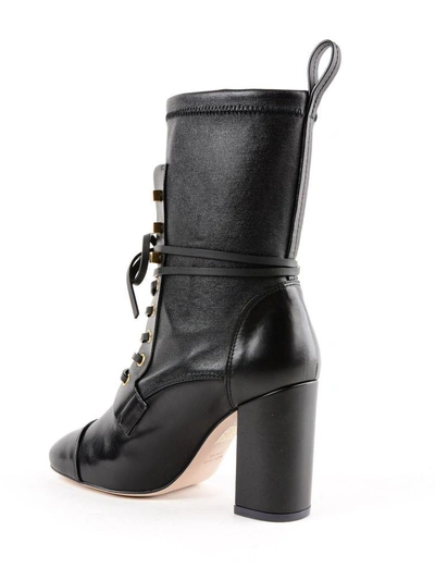 Shop Stuart Weitzman High Heel Lace-up Boots In Black