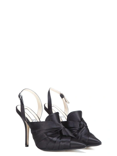 Shop N°21 Slingback Twisted Detail Pumps In Nero