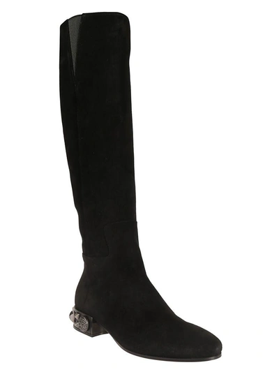 Shop Dolce & Gabbana Studded Boots In Black