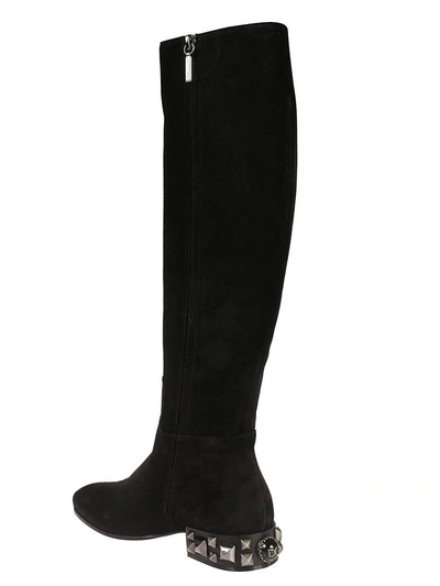 Shop Dolce & Gabbana Studded Boots In Black